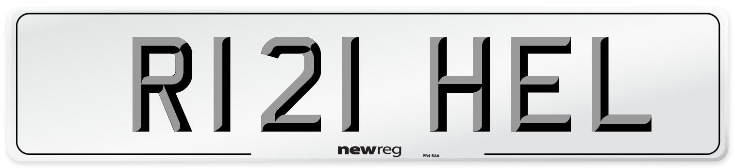 R121 HEL Number Plate from New Reg